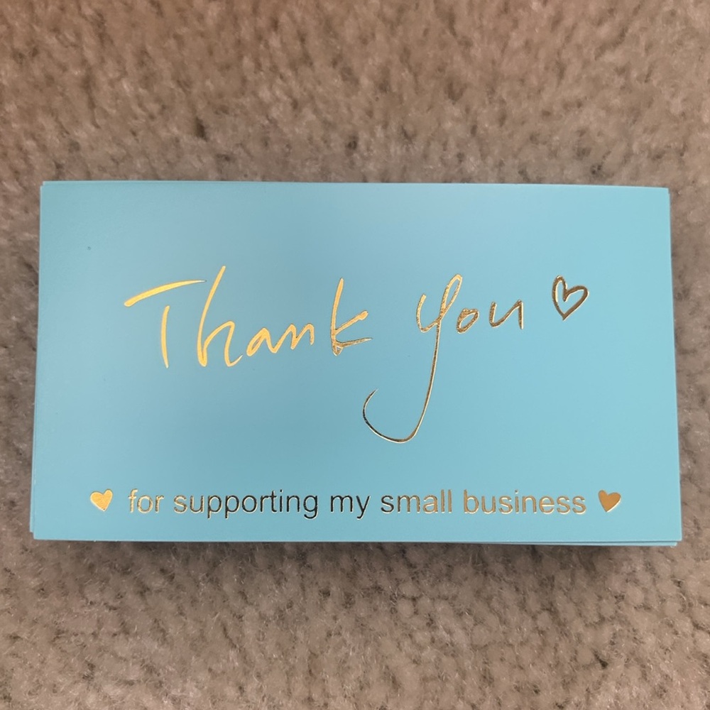 Thank You Cards 25pk “Tiffany Blue” 3.5x2” - Picture 5 of 5